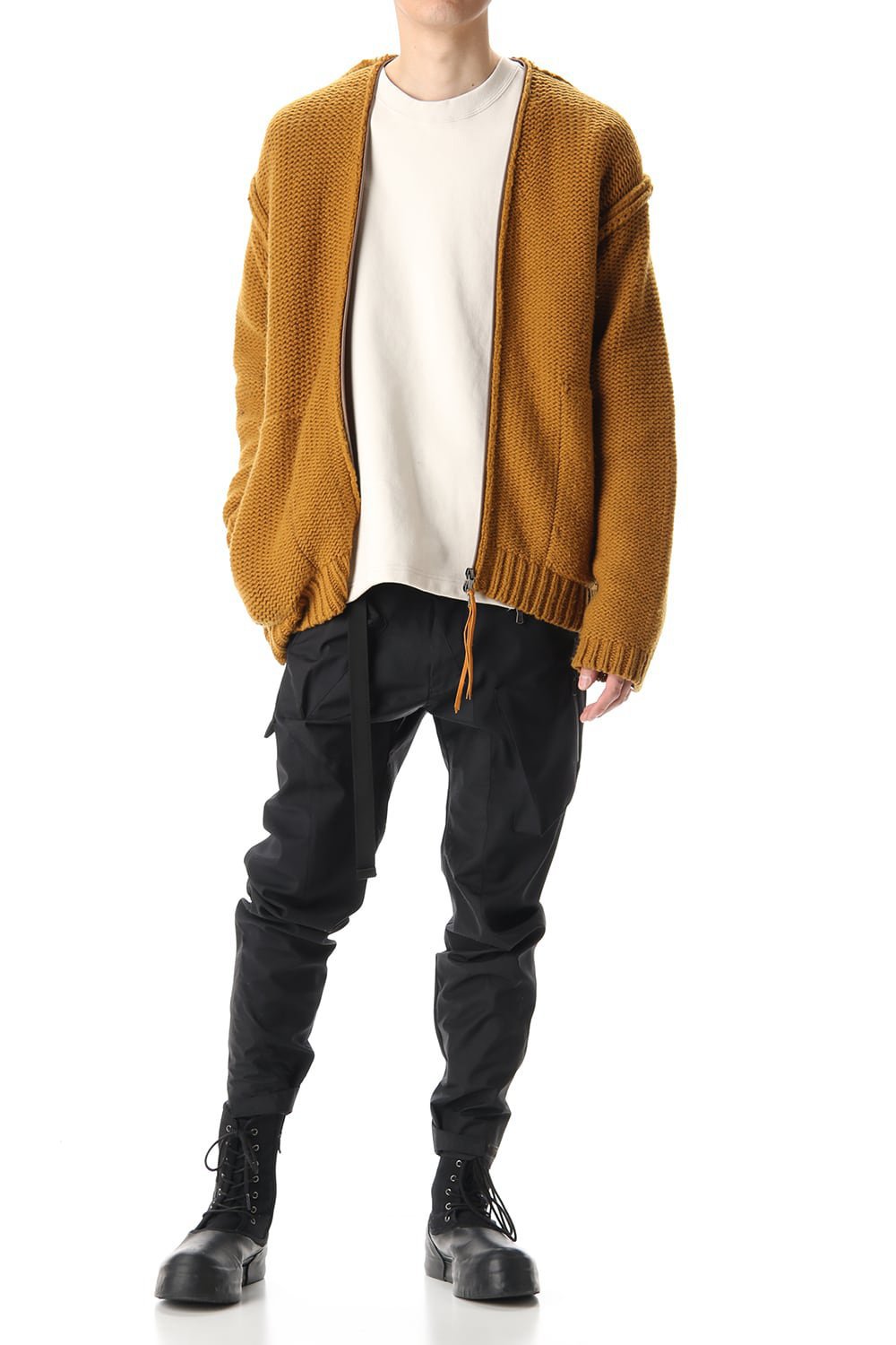 Layered cardigan Mustard