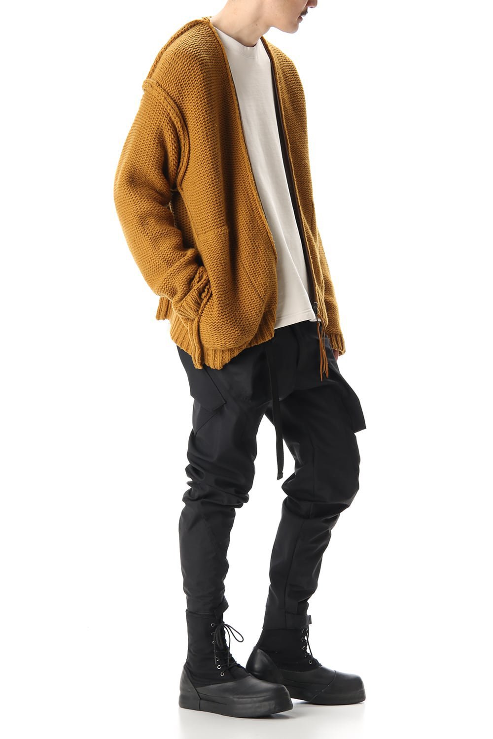 Layered cardigan Mustard