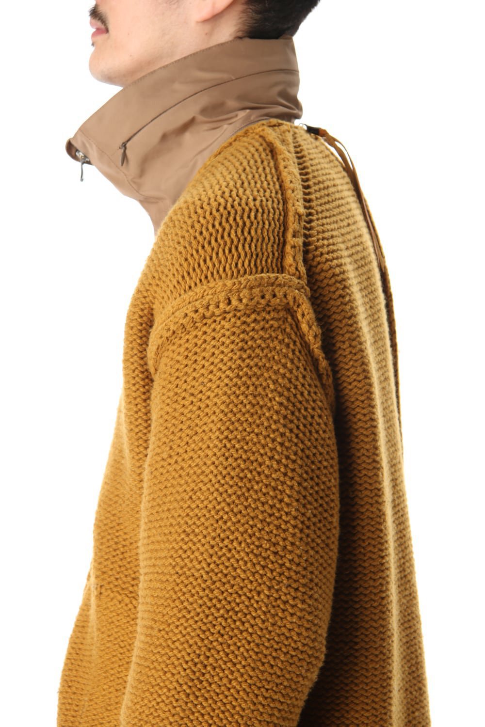 Layered cardigan Mustard