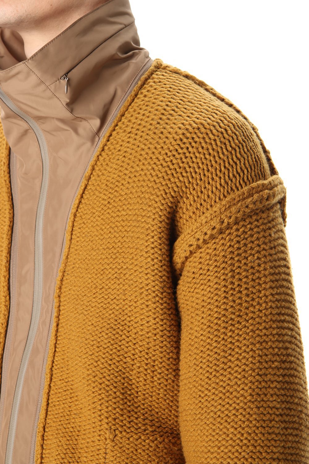 Layered cardigan Mustard