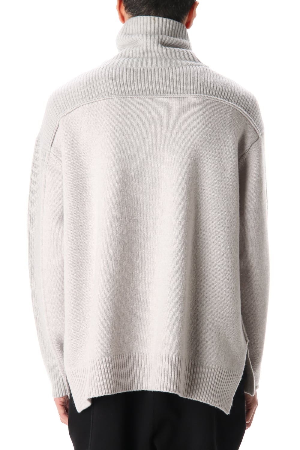 Pocket Turtle neck knit L.Gray