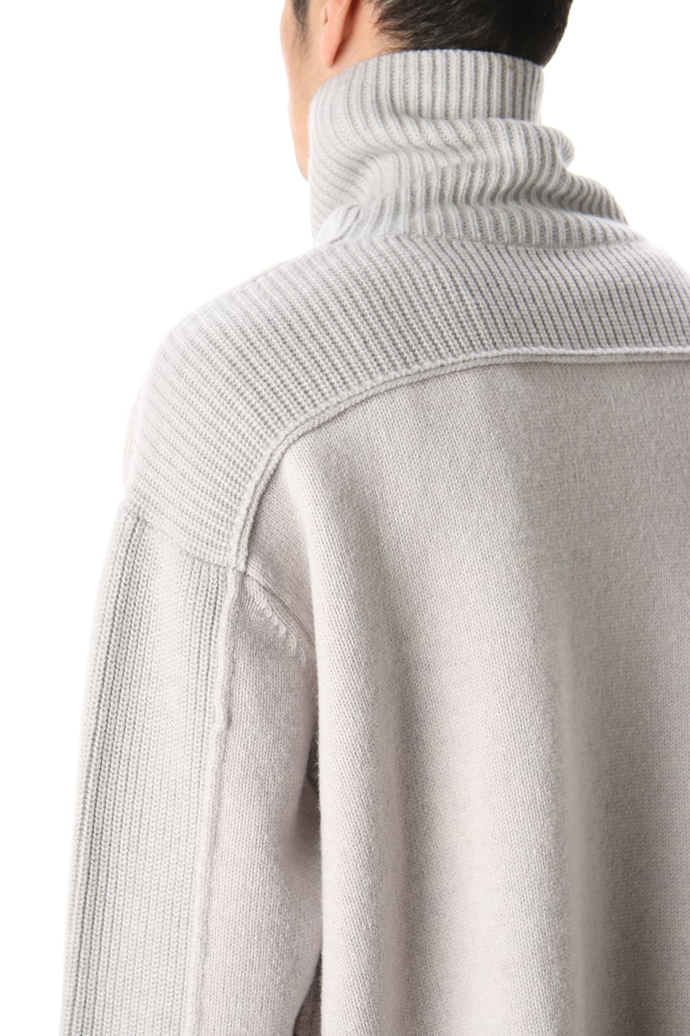 Pocket Turtle neck knit L.Gray