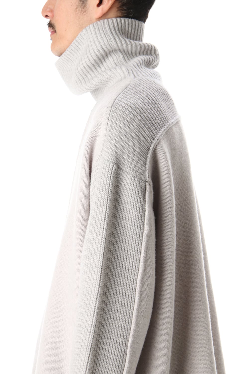 Pocket Turtle neck knit L.Gray
