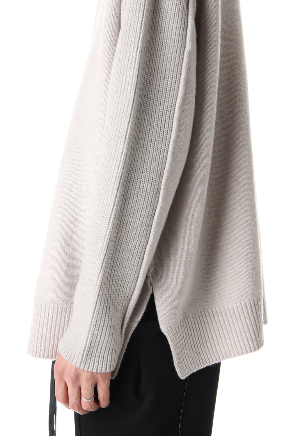 Pocket Turtle neck knit L.Gray