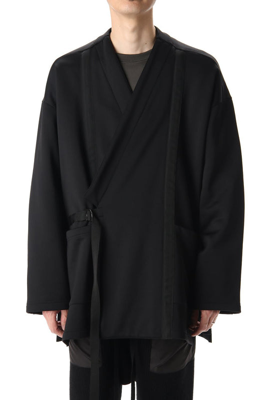 Cotton Nylon Fleece-Lined Kimono Jacket