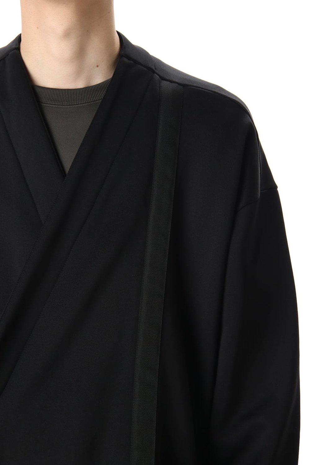 Cotton Nylon Fleece-Lined Kimono Jacket