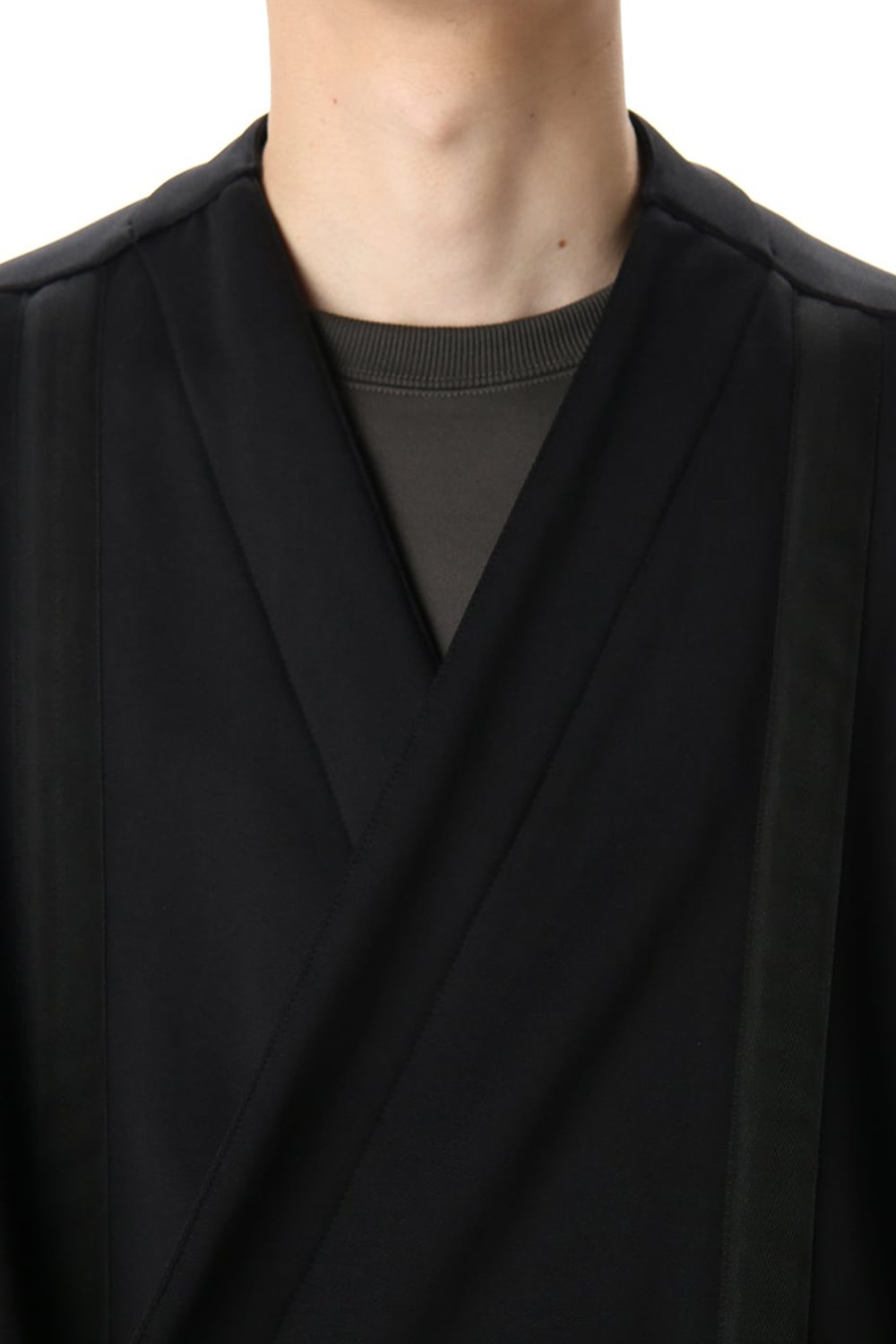 Cotton Nylon Fleece-Lined Kimono Jacket