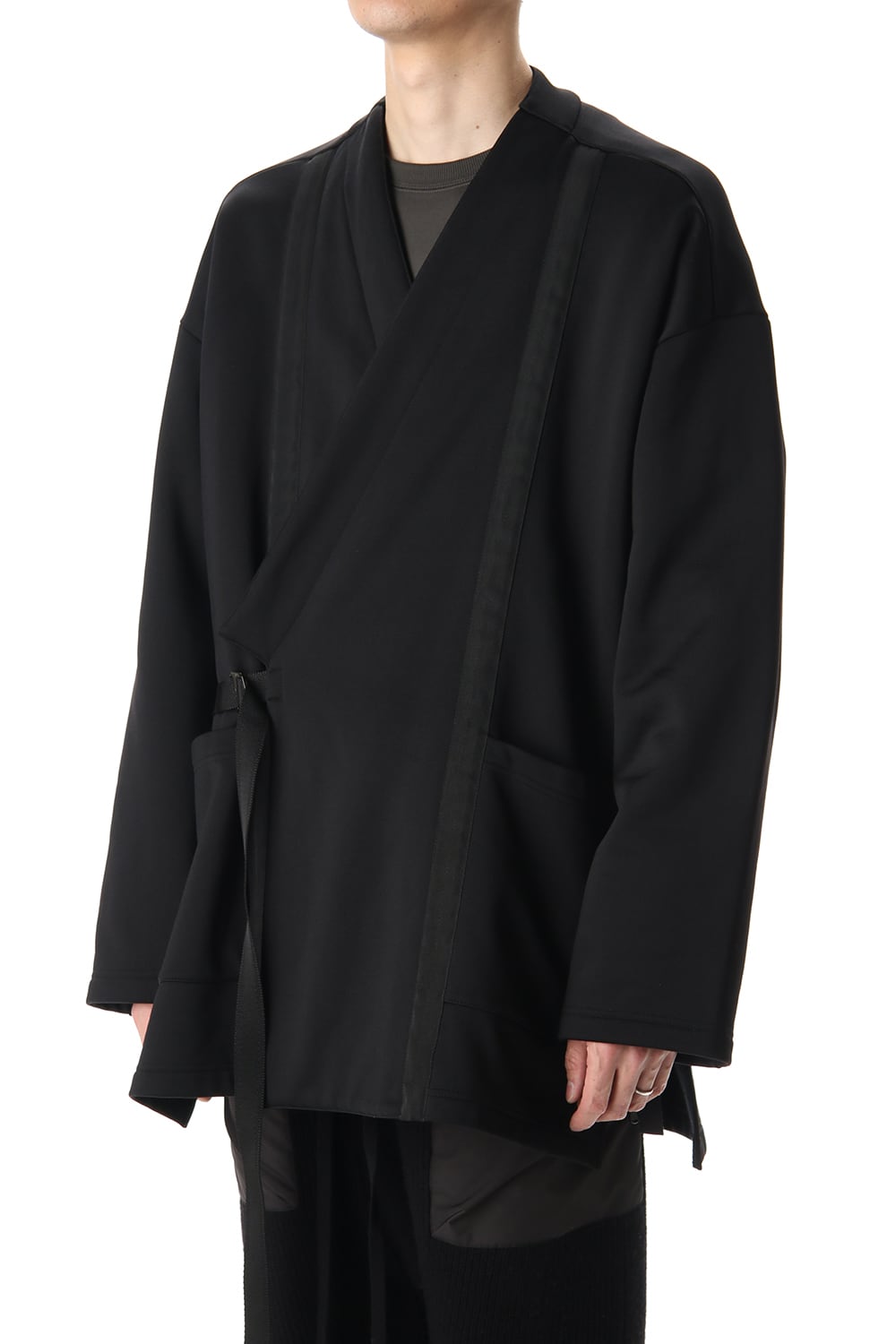 Cotton Nylon Fleece-Lined Kimono Jacket