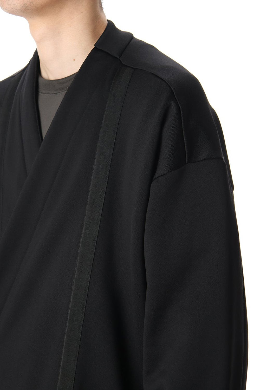 Cotton Nylon Fleece-Lined Kimono Jacket