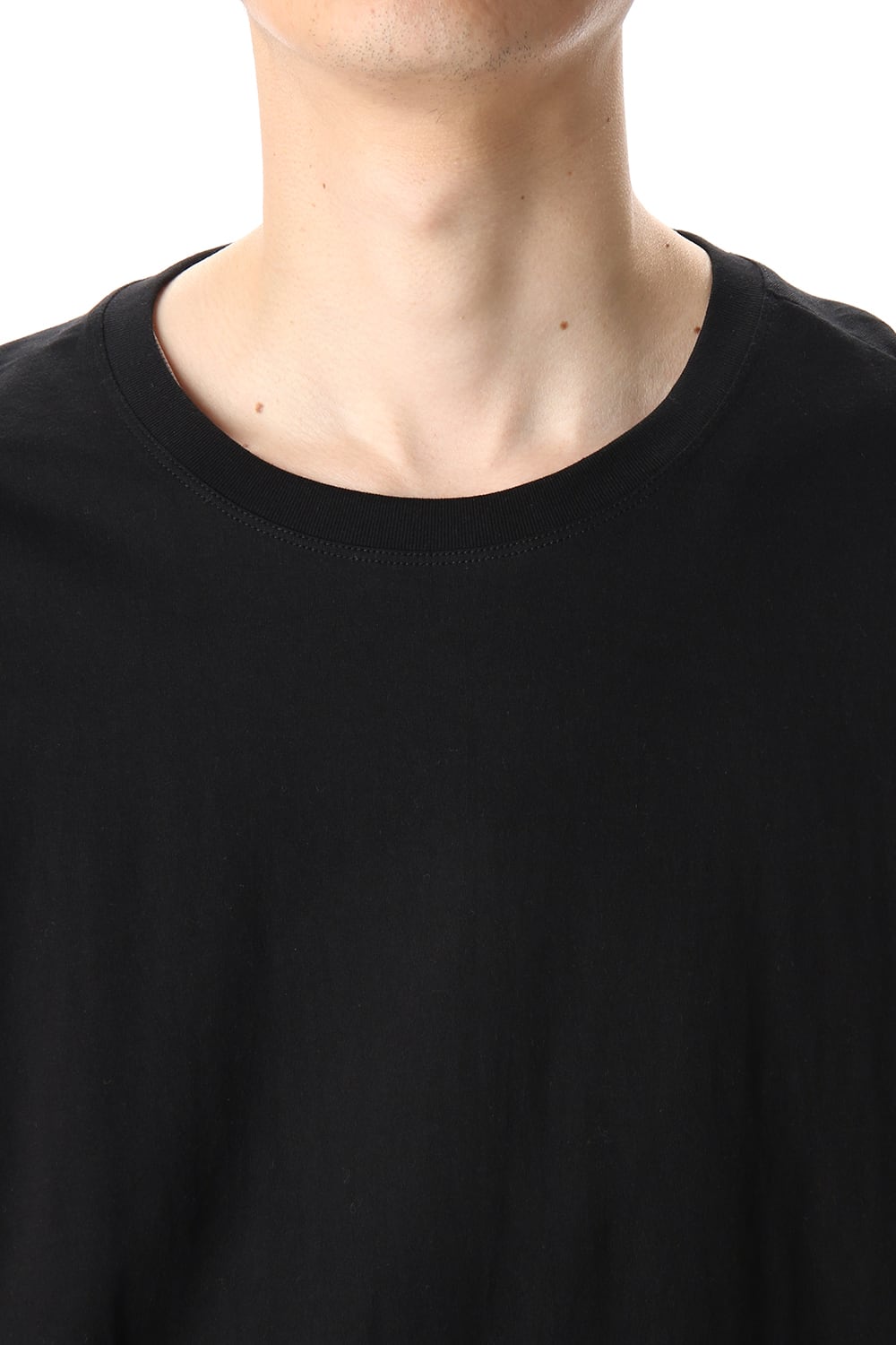 ヘム レイヤード ロング スリーブ Tシャツ Black