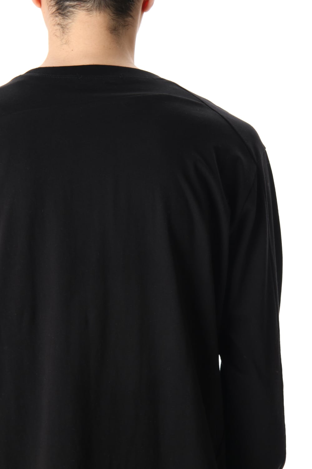 ヘム レイヤード ロング スリーブ Tシャツ Black
