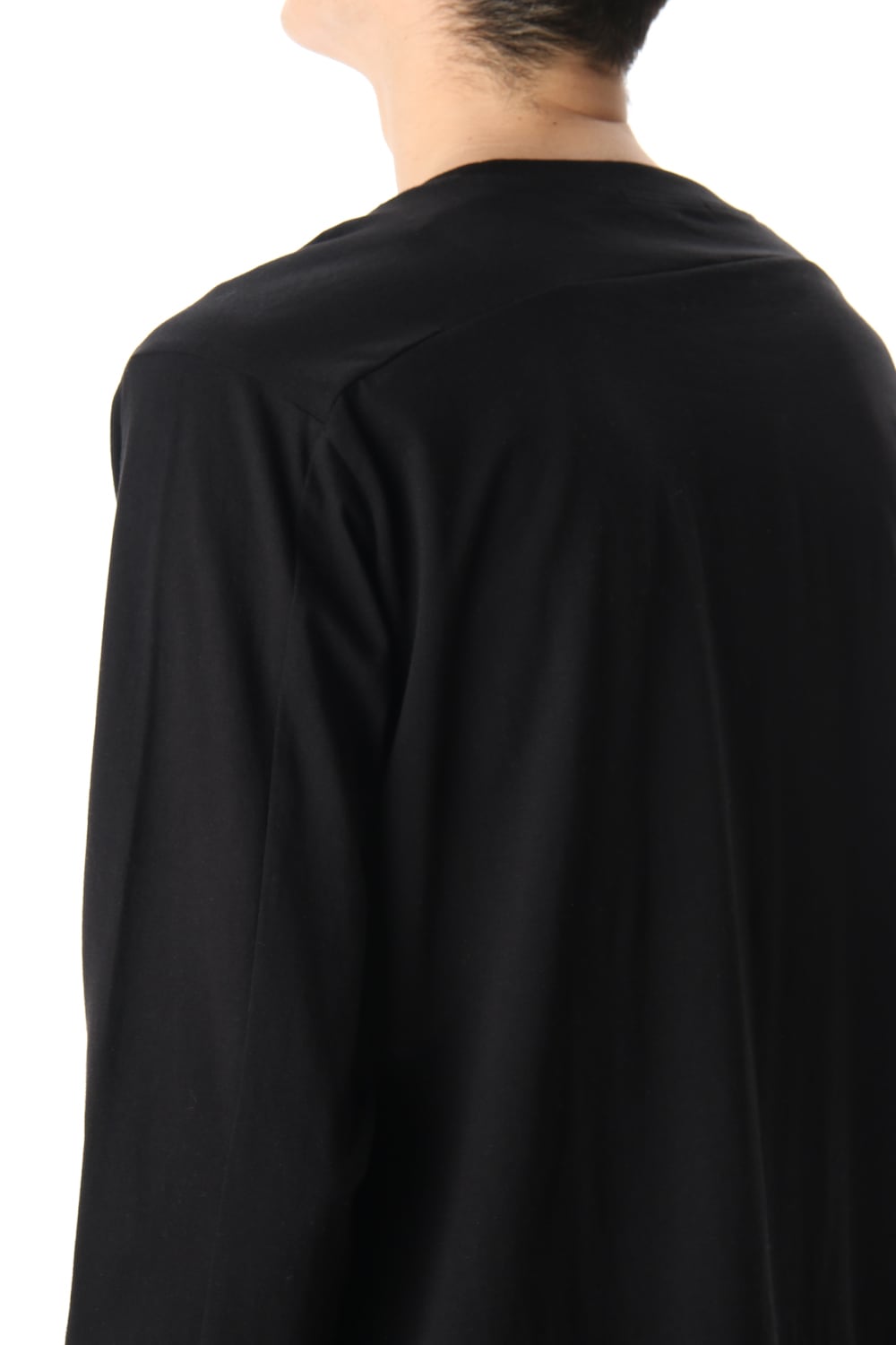 ヘム レイヤード ロング スリーブ Tシャツ Black