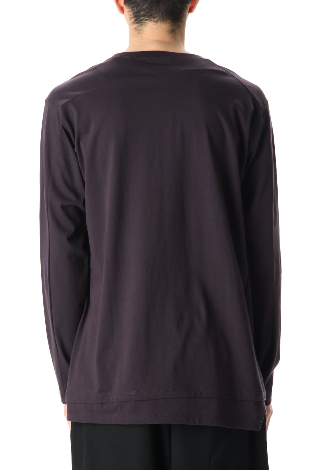 Hem Layered Long Sleeve T-Shirts Purple