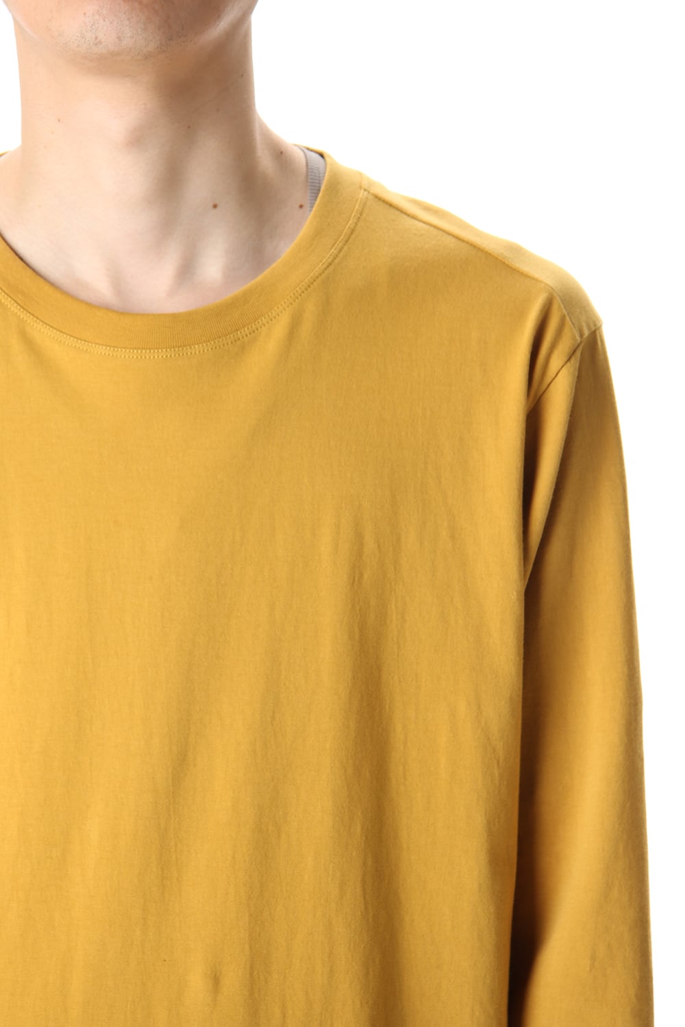 Hem Layered Long Sleeve T-Shirts Mustard