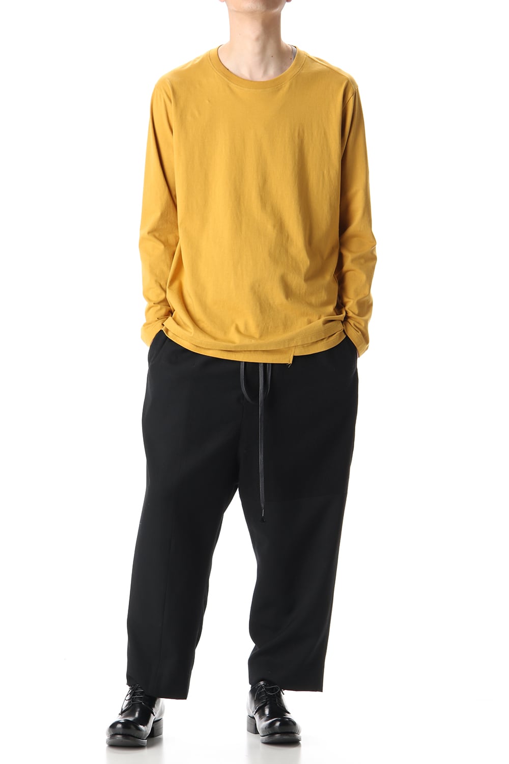 Hem Layered Long Sleeve T-Shirts Mustard