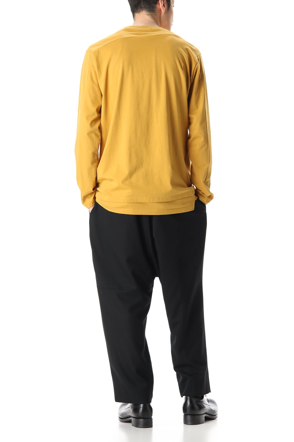 Hem Layered Long Sleeve T-Shirts Mustard