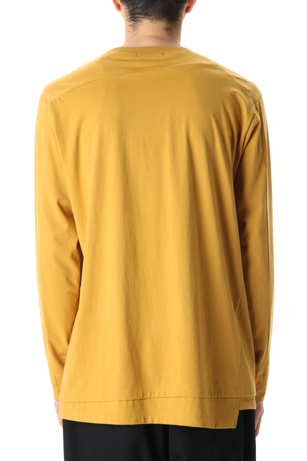 Hem Layered Long Sleeve T-Shirts Mustard