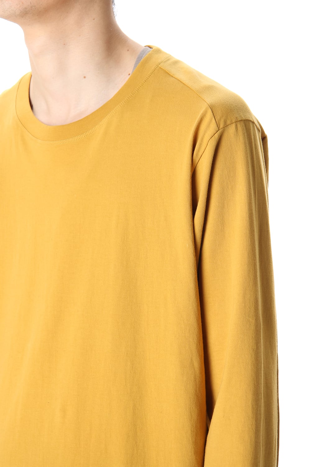 Hem Layered Long Sleeve T-Shirts Mustard