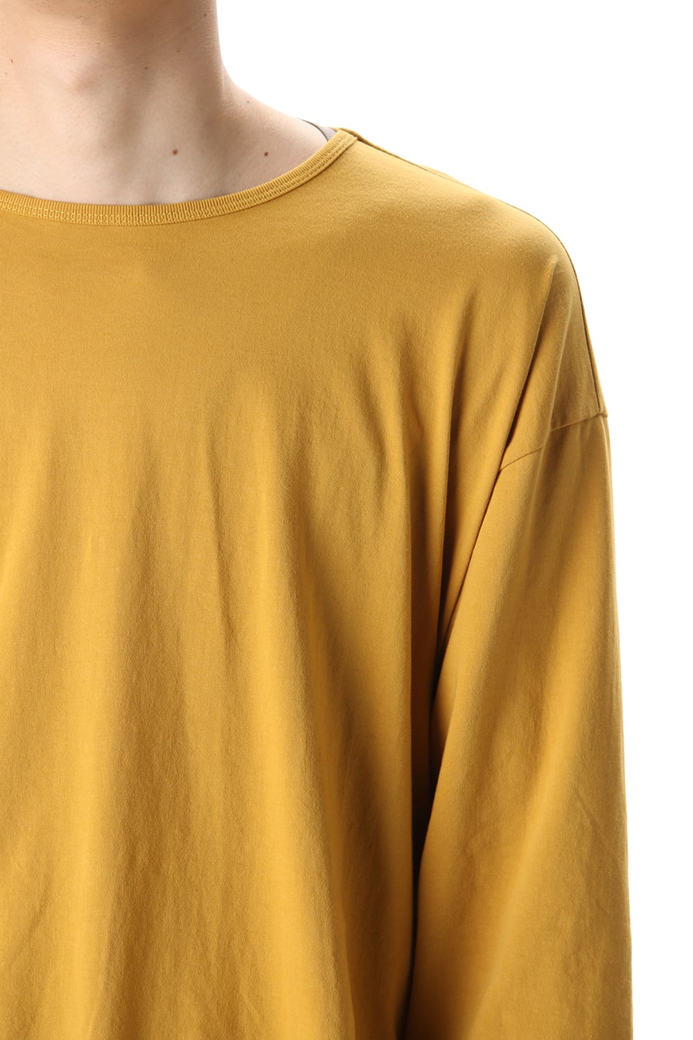Hem Layered Style Long Sleeve T-Shirts Mustard