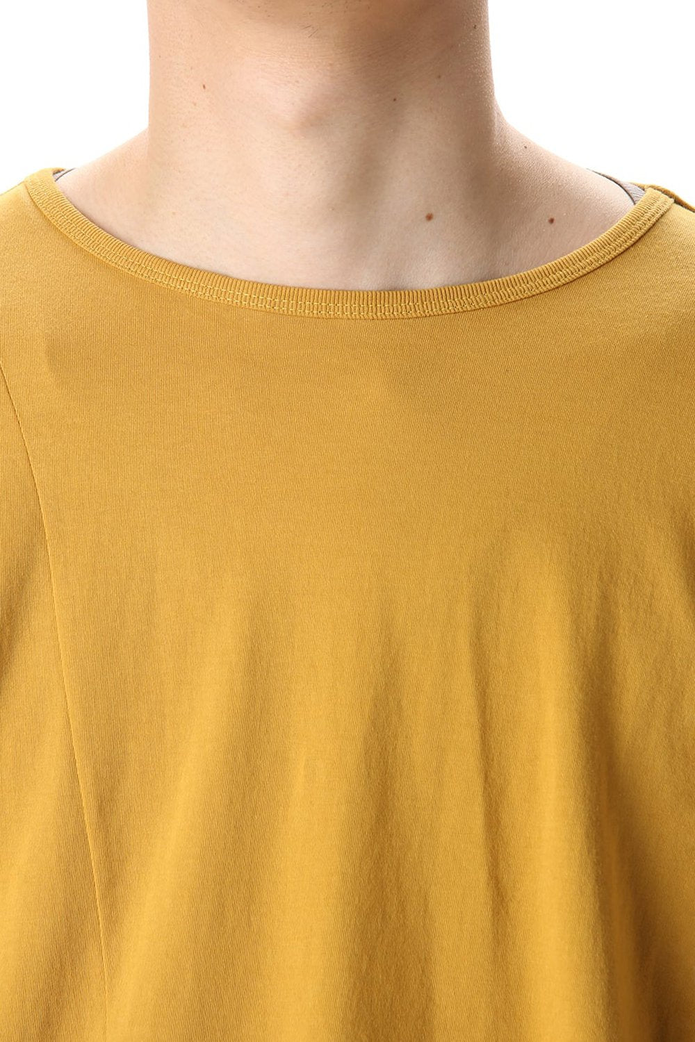 Hem Layered Style Long Sleeve T-Shirts Mustard
