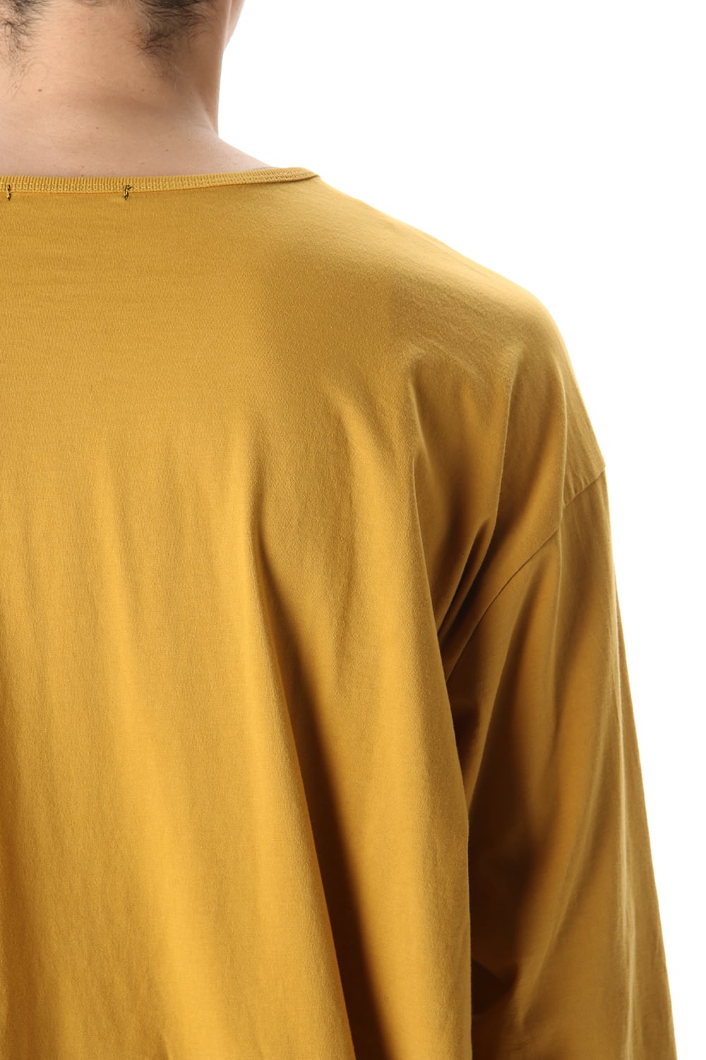 Hem Layered Style Long Sleeve T-Shirts Mustard