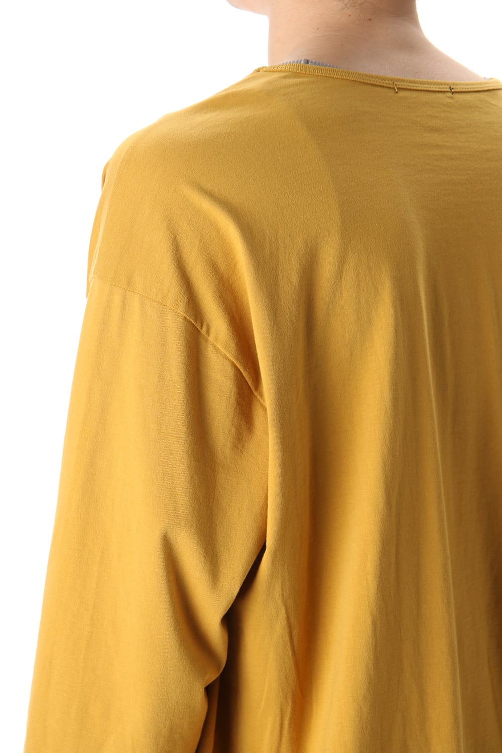 Hem Layered Style Long Sleeve T-Shirts Mustard