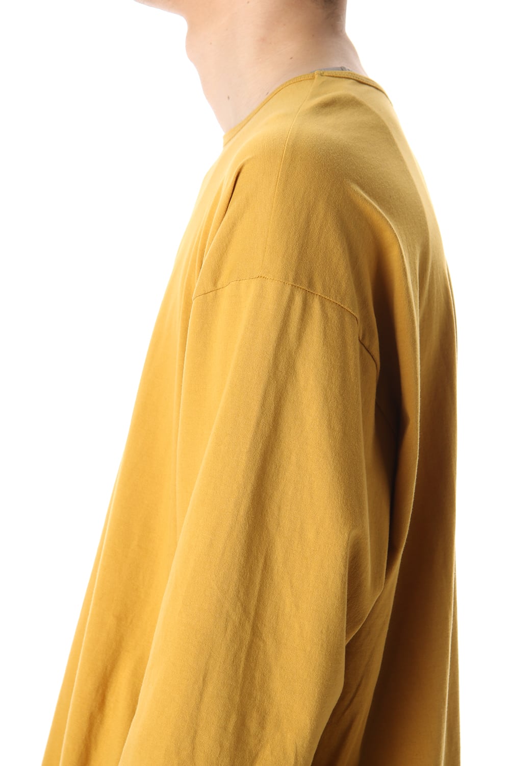 Hem Layered Style Long Sleeve T-Shirts Mustard