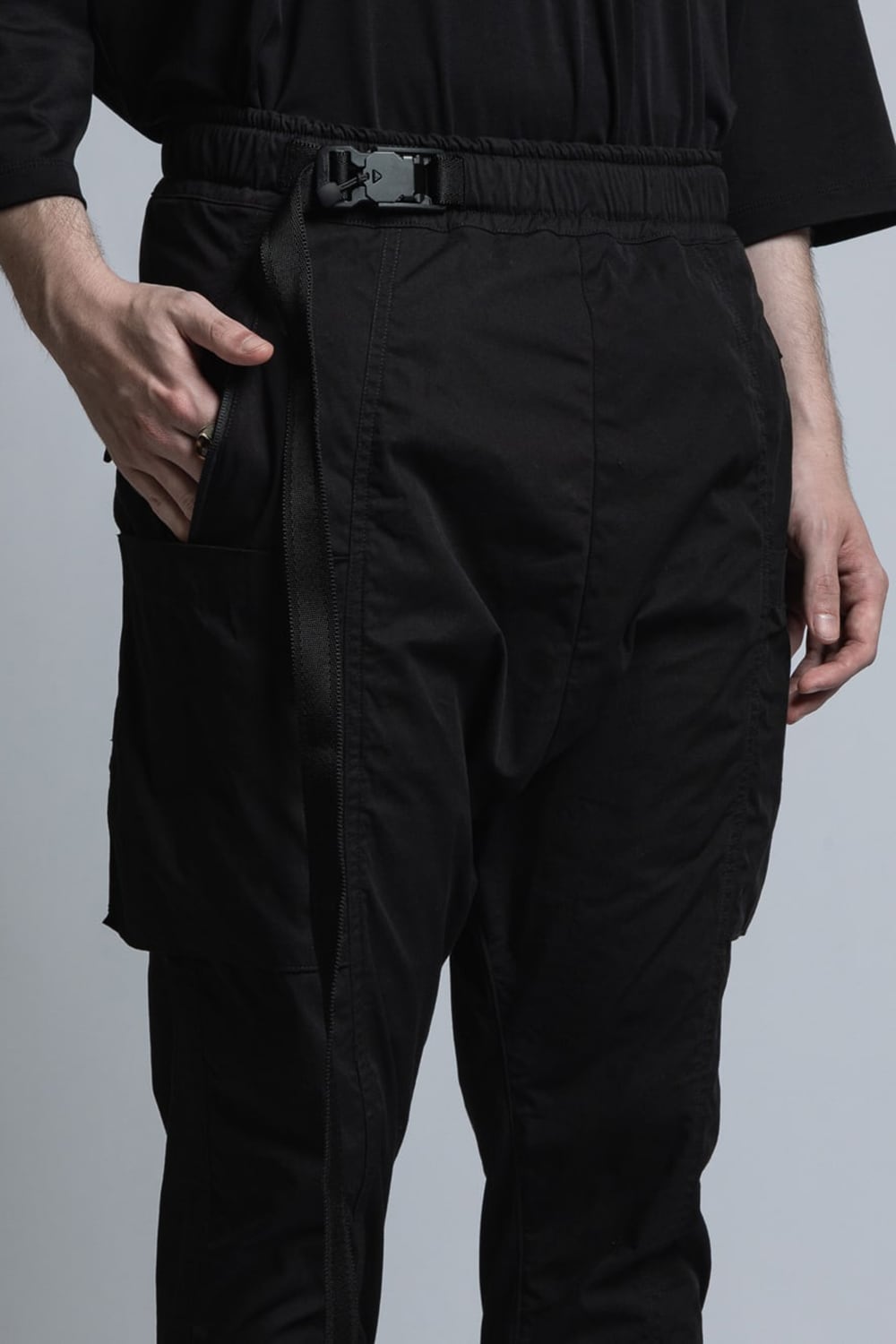 CORDURA NYLON COTTON Water-Repellent Rib Pants Black