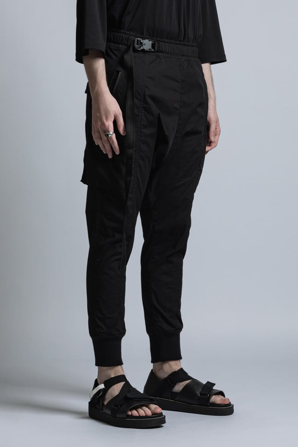 CORDURA NYLON COTTON Water-Repellent Rib Pants Black