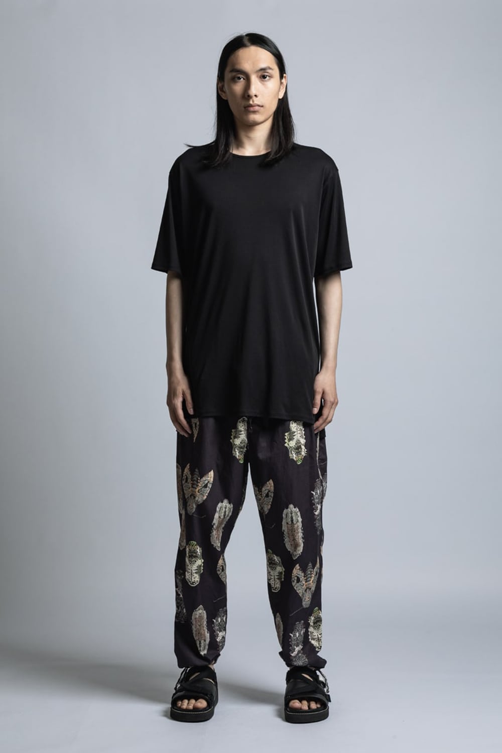 SUZUKO MOMOYAMA 'INSECTS' Print Hem String Pants