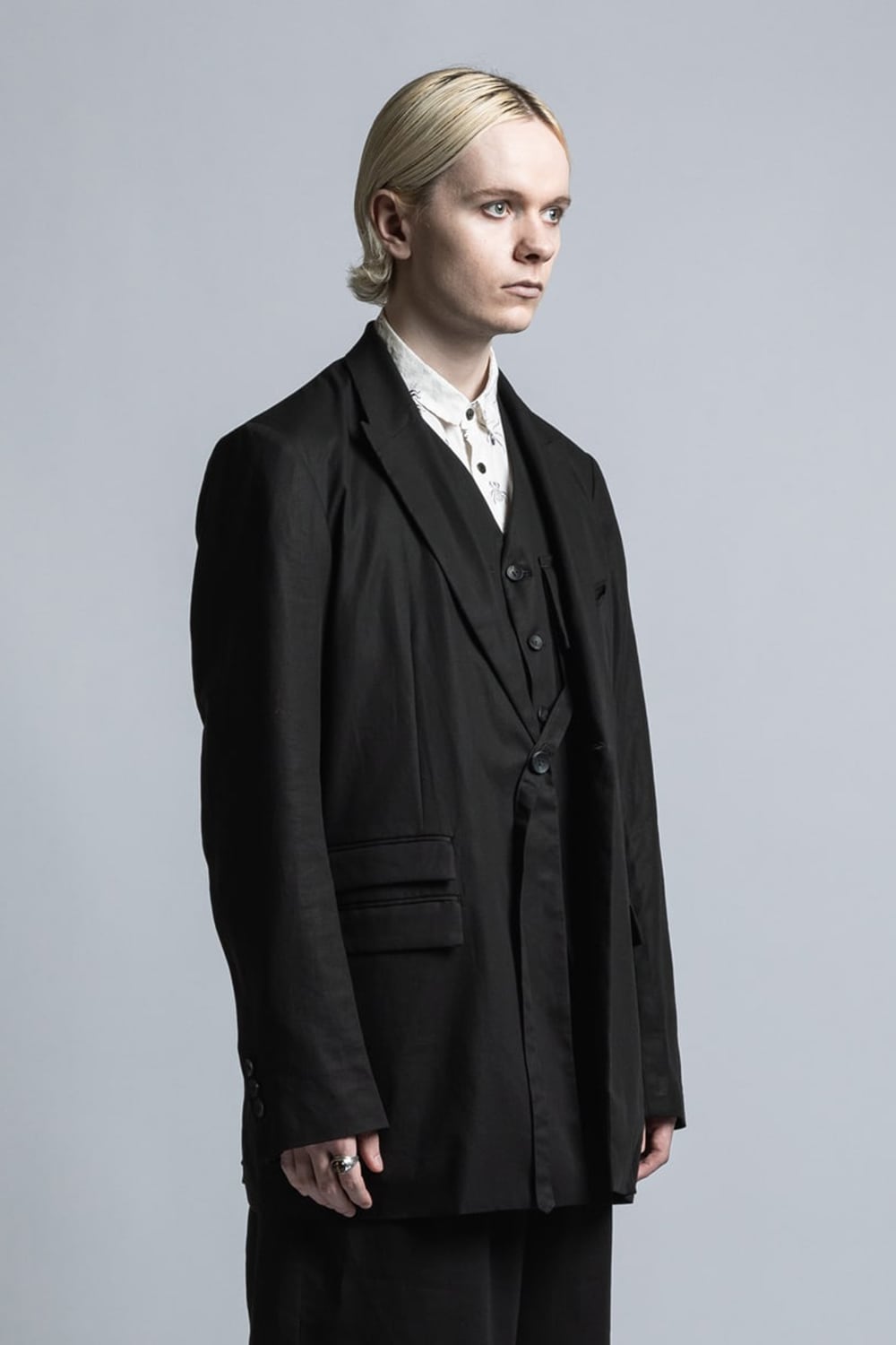 Tailored Jacket With Strong-Twist Cotton Vest