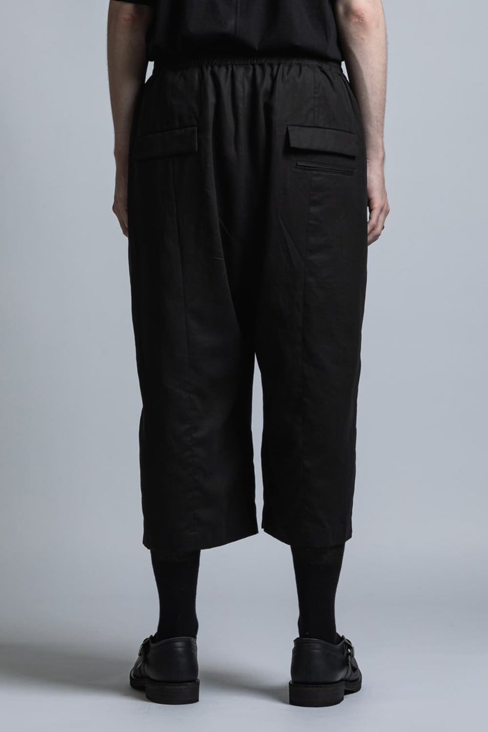 Strong-Twist Cotton Wide Cropped Pants