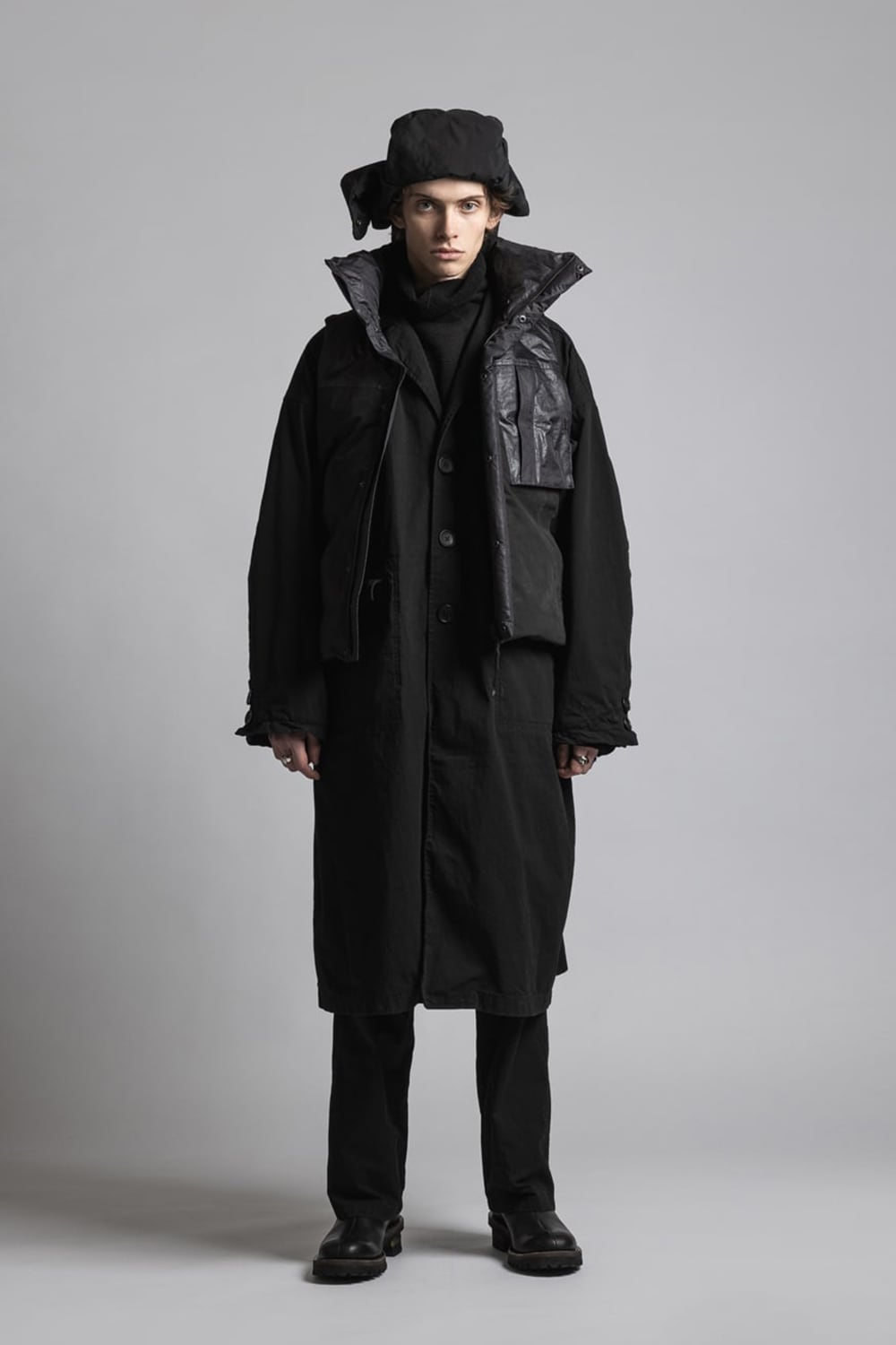 CORDURA’NYCO’ Chester coat Black