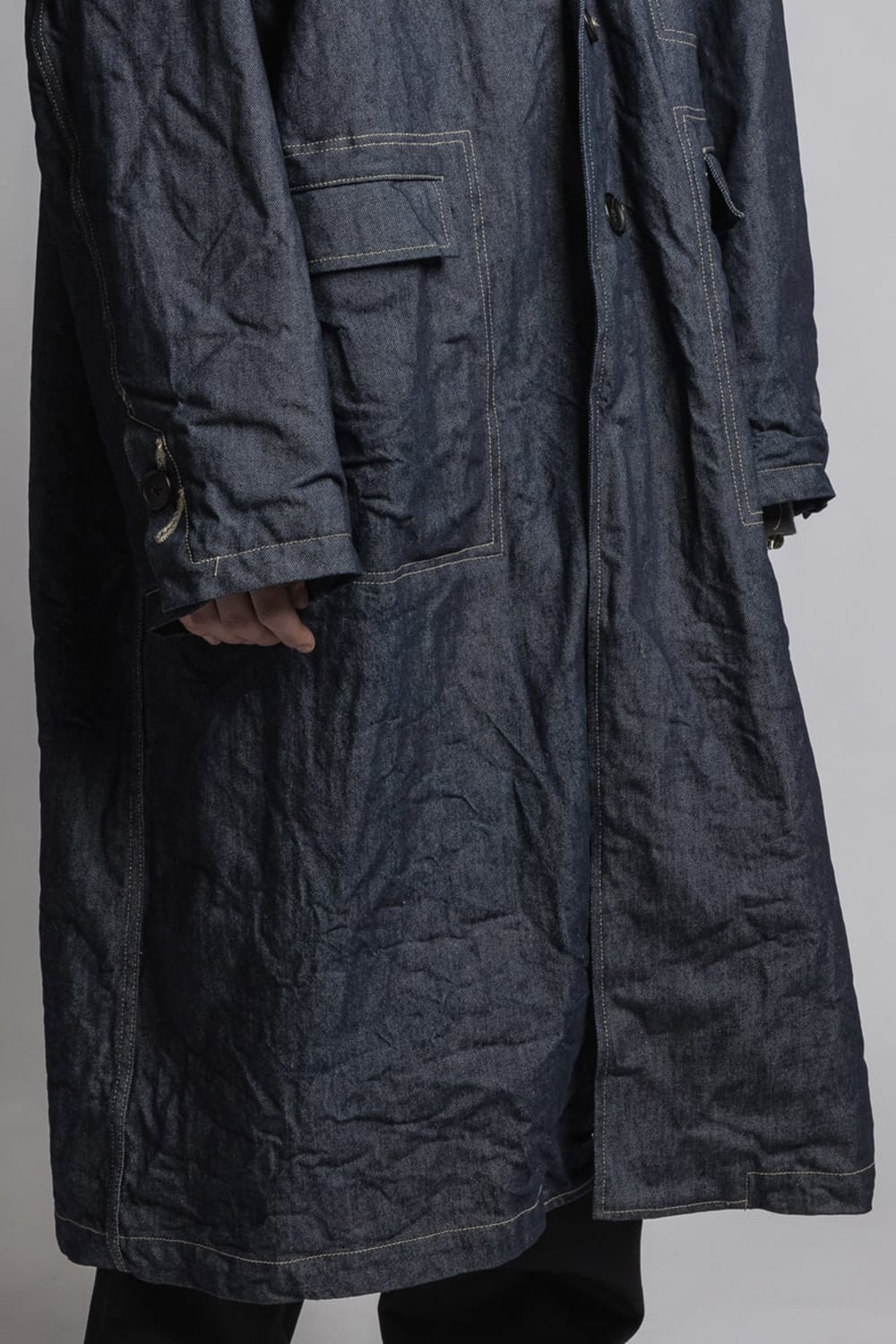 Strong twist Denim Chester coat