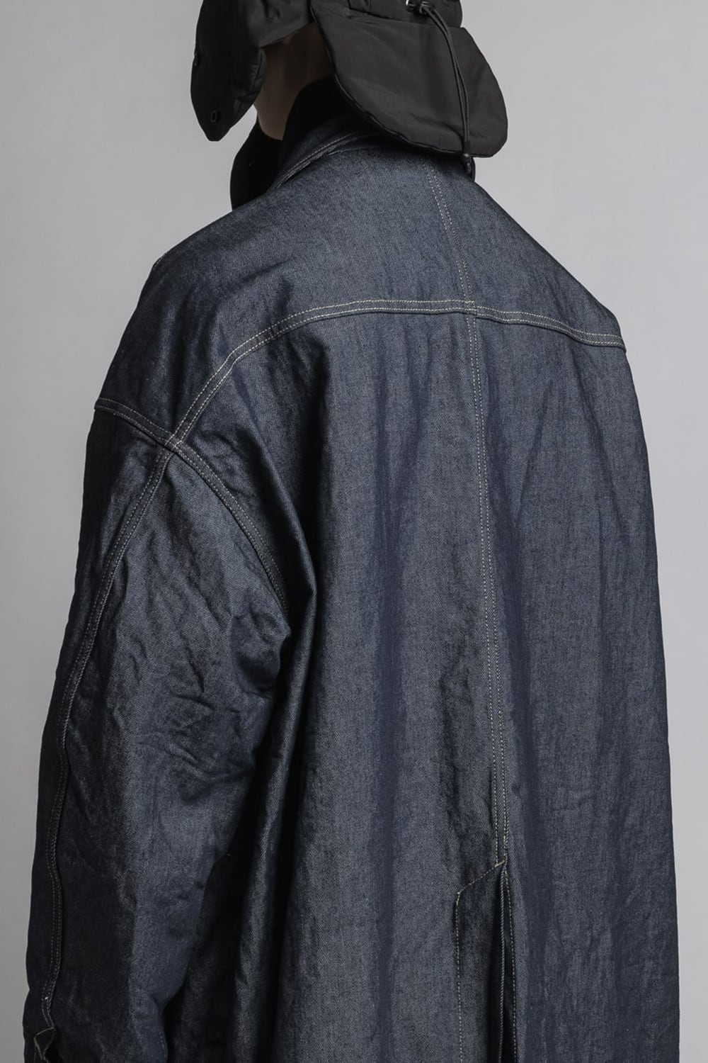 Strong twist Denim Chester coat