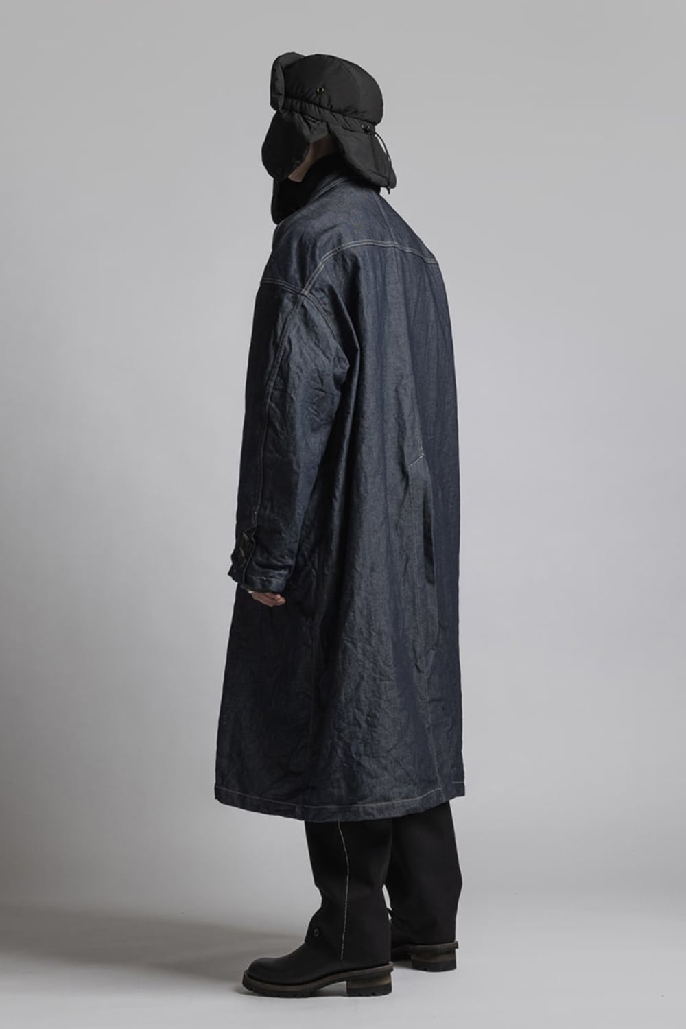 Strong twist Denim Chester coat