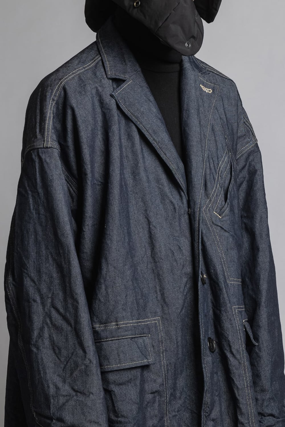 Strong twist Denim Chester coat