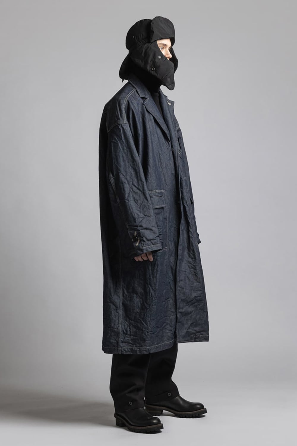 Strong twist Denim Chester coat