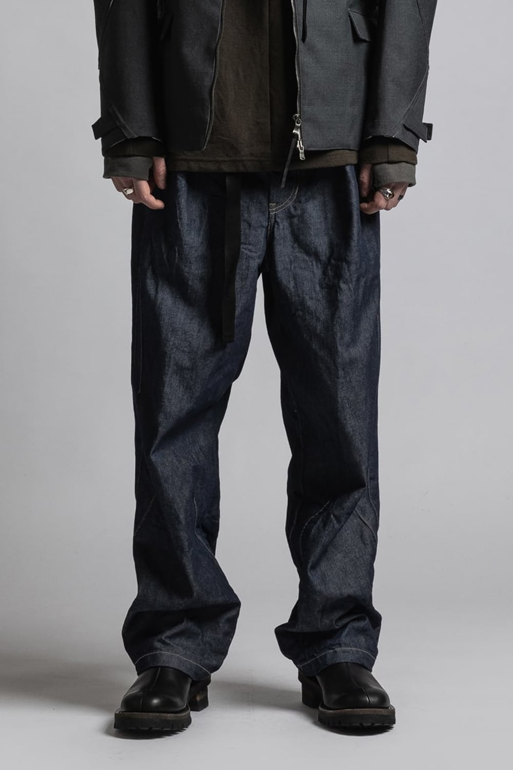 Strong twist Denim Wide pants