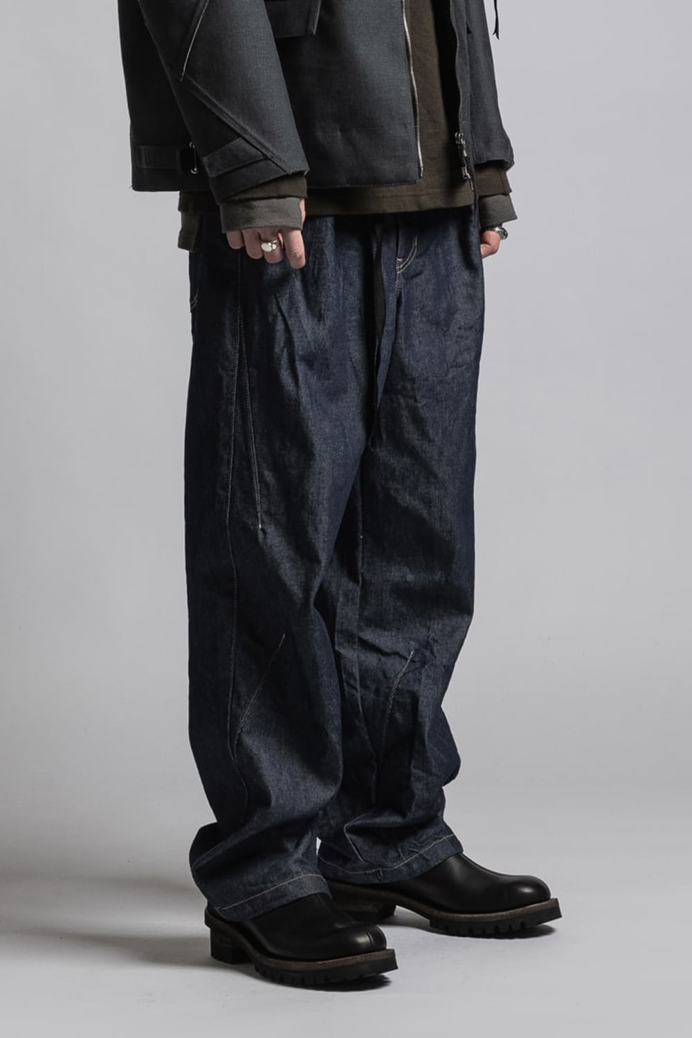 Strong twist Denim Wide pants