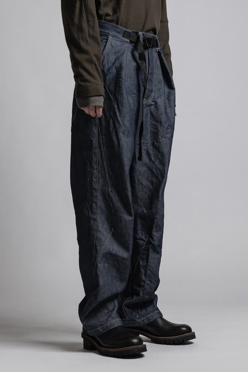 Strong twist Denim Wide pants