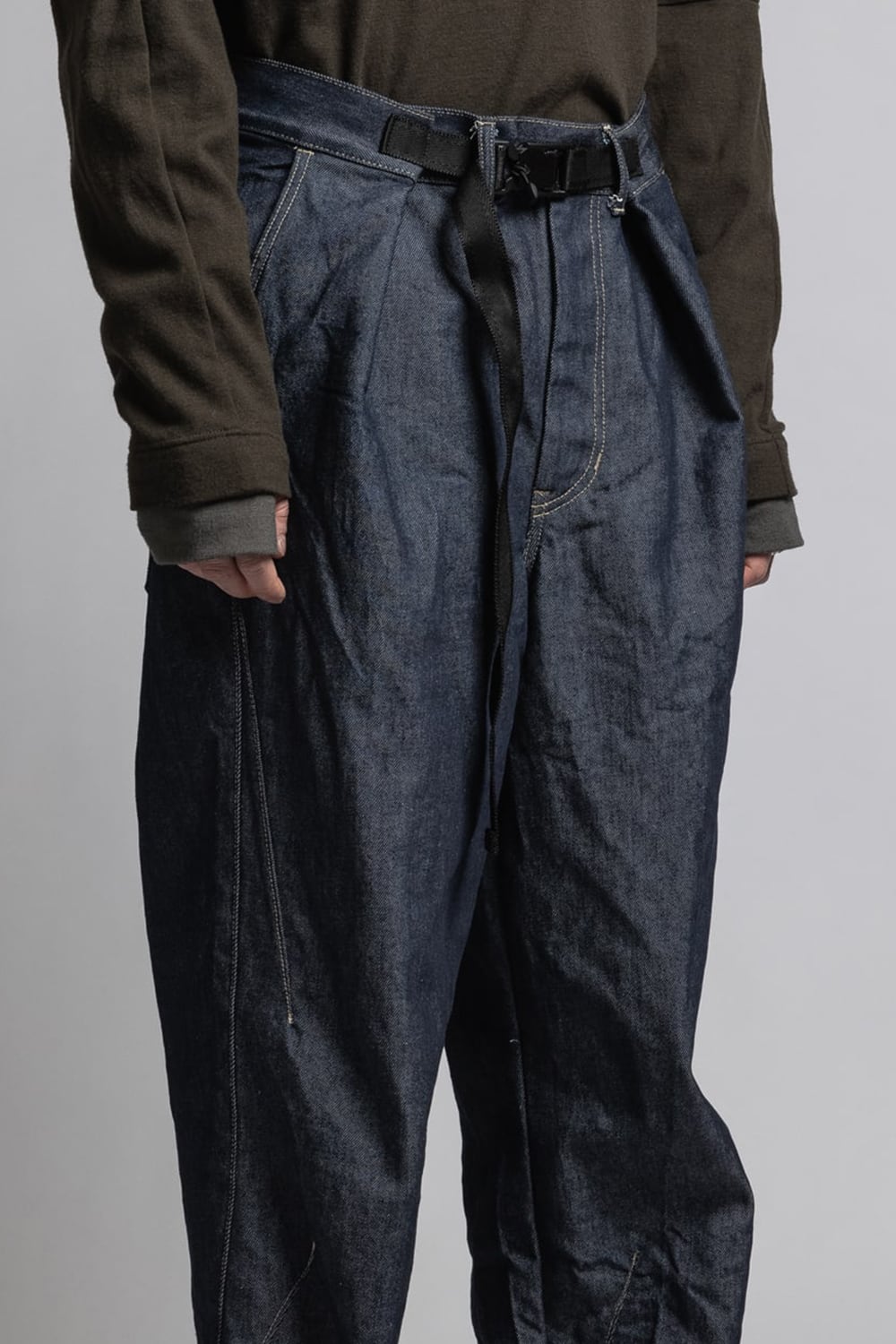 Strong twist Denim Wide pants