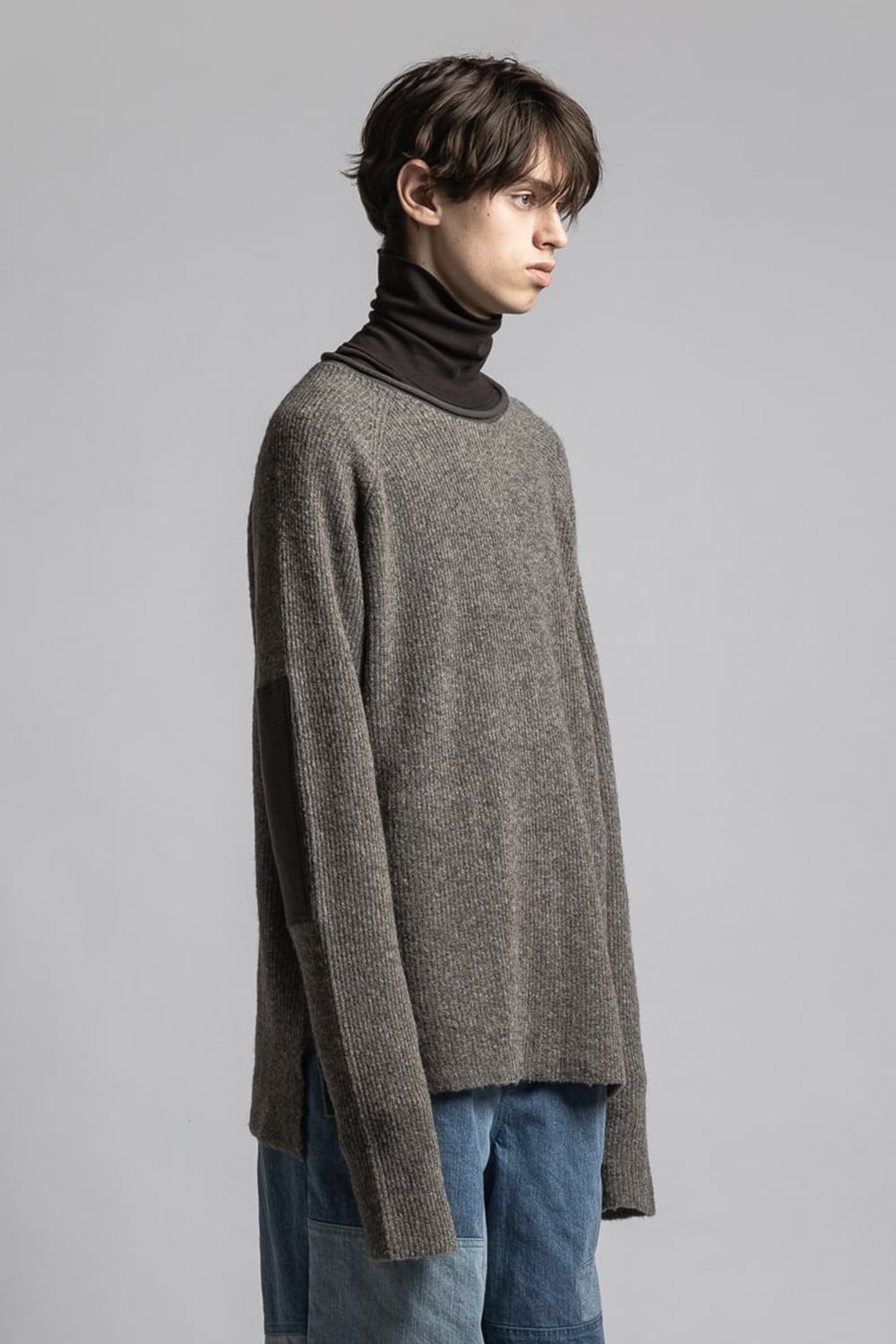 Knit Pullover with Neck Warmer G.Beige