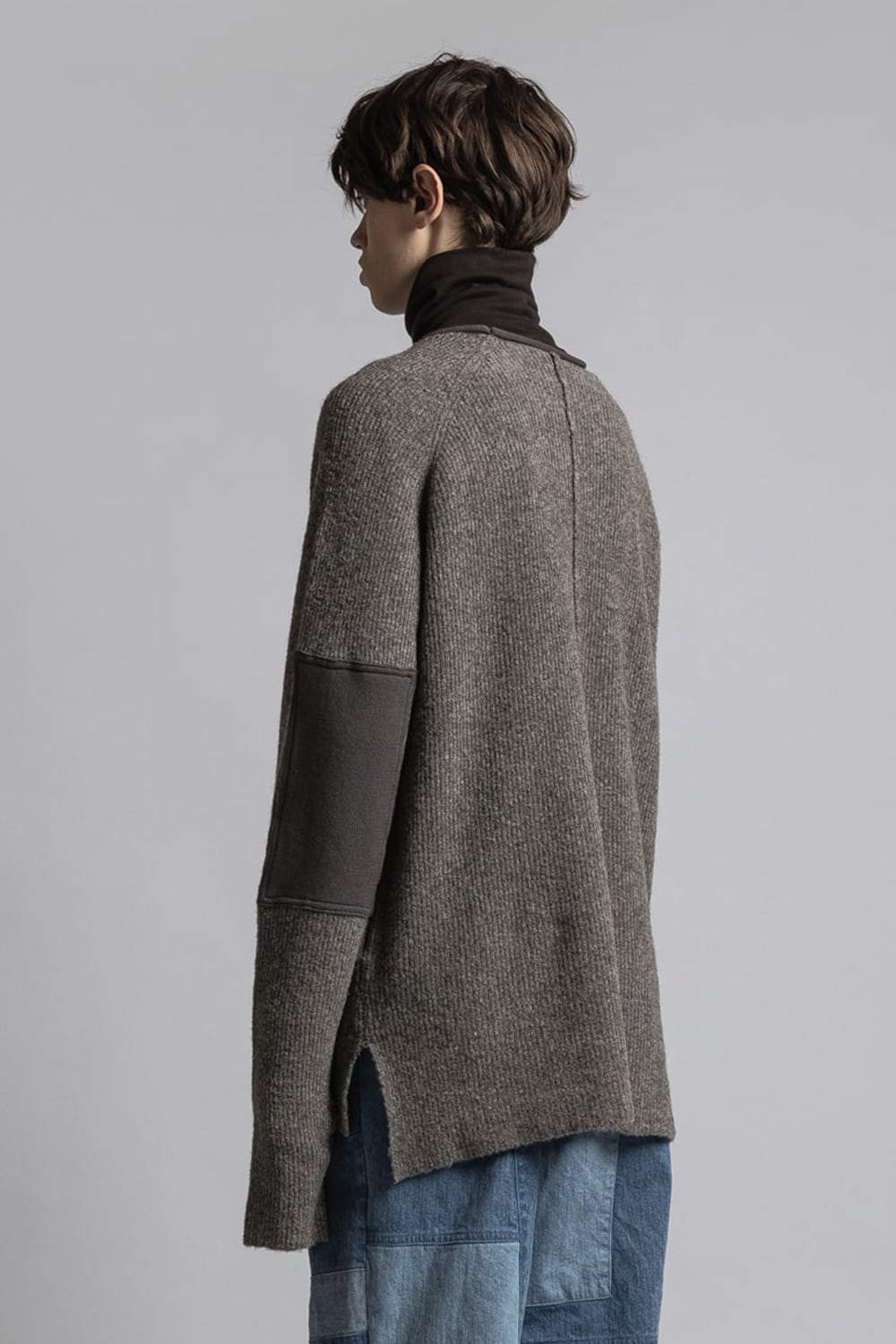 Knit Pullover with Neck Warmer G.Beige