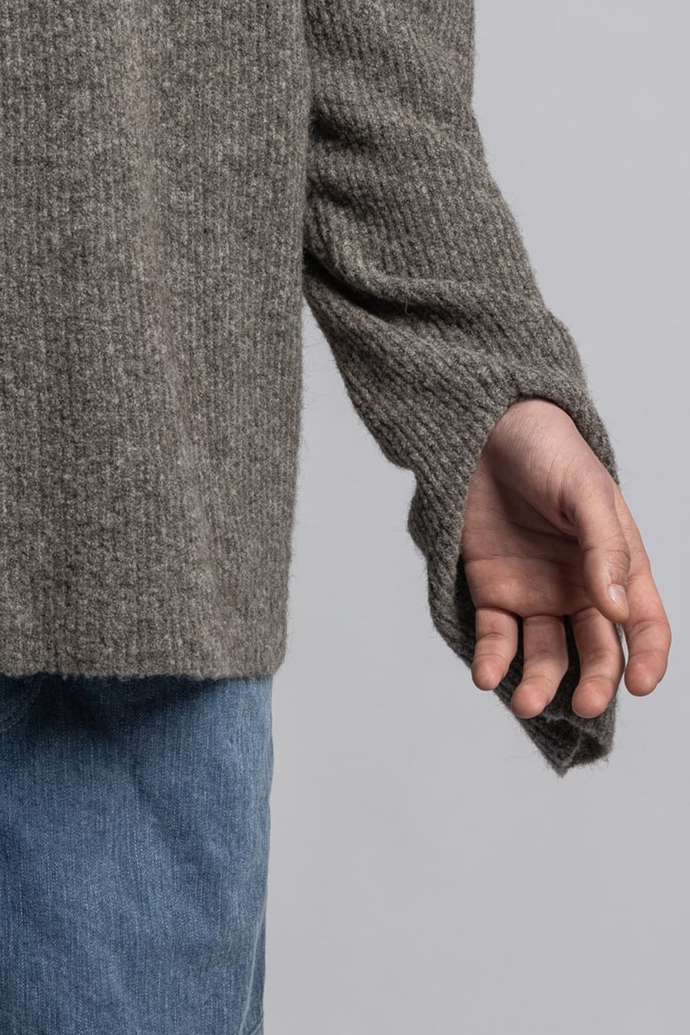 Knit Pullover with Neck Warmer G.Beige