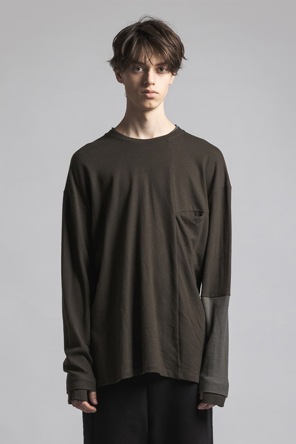 Wool Smooth Pullover Dark Od