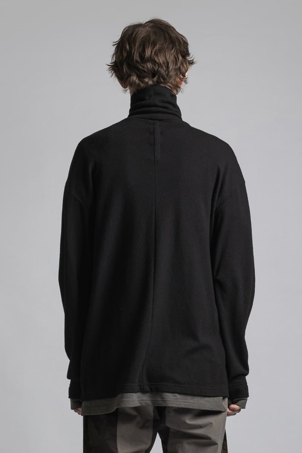 Wool Smooth Turtleneck Black