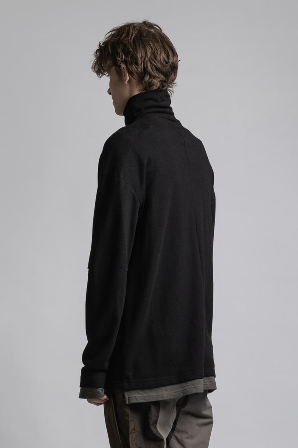 Wool Smooth Turtleneck Black