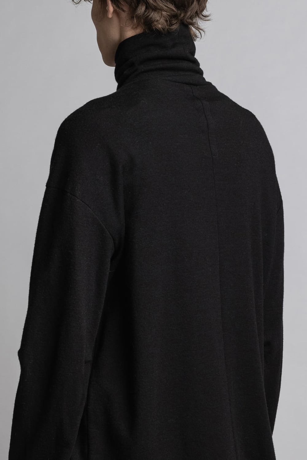 Wool Smooth Turtleneck Black