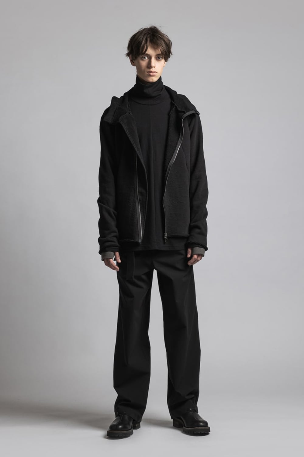 One Side Heavy Pile Hoodie